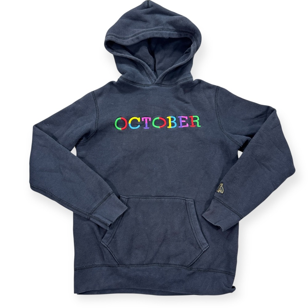 OVO Sweatshirt Men's Small Black Multi October's Very Own Hoodie Drake Street‎